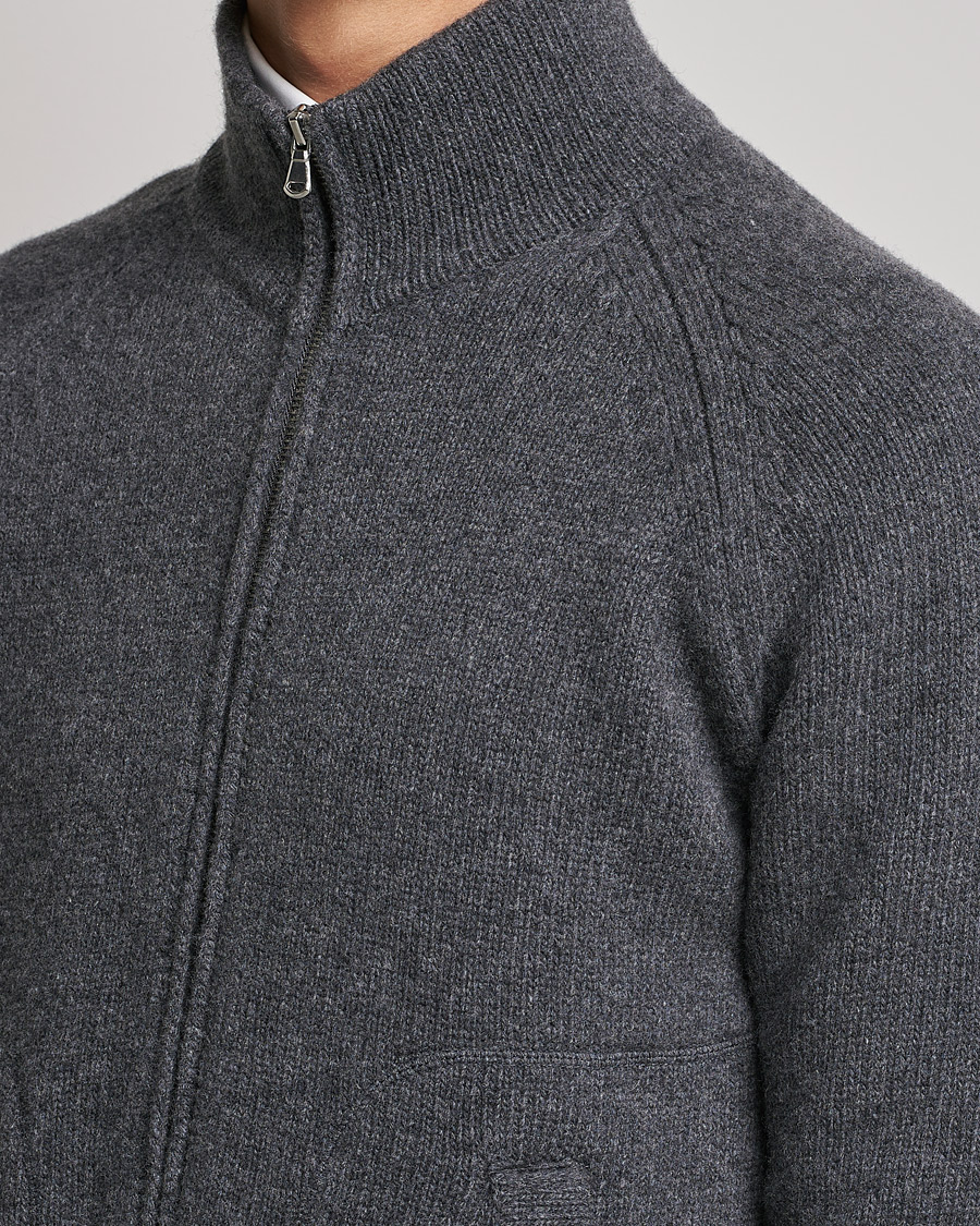 Hombres | Jerséis y prendas de punto | Altea | Wool Zip Jacket Grey Melange