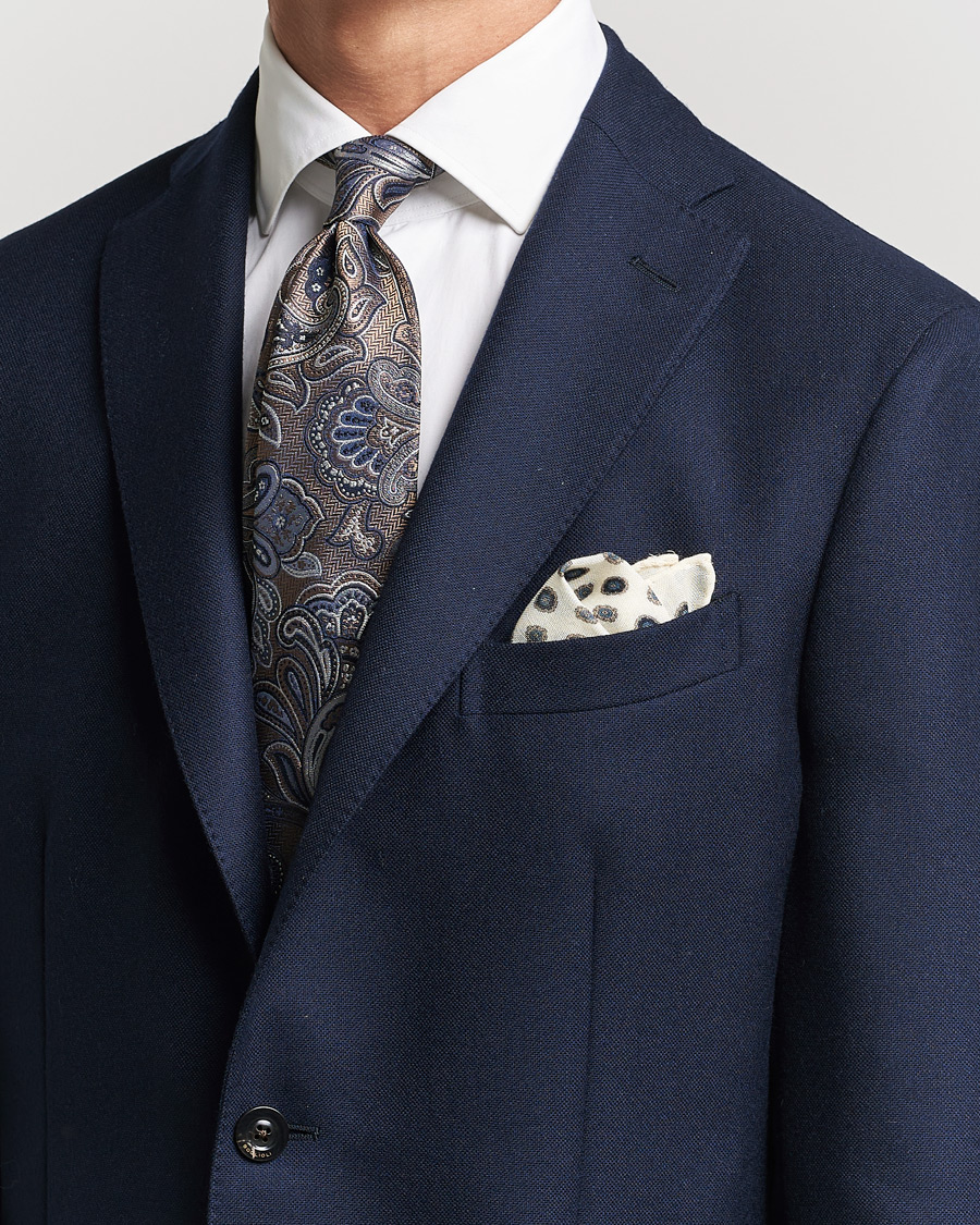 Hombres | Amanda Christensen Silk Mulberry 8cm Large Paisley Tie Brown | Amanda Christensen | Silk Mulberry 8cm Large Paisley Tie Brown