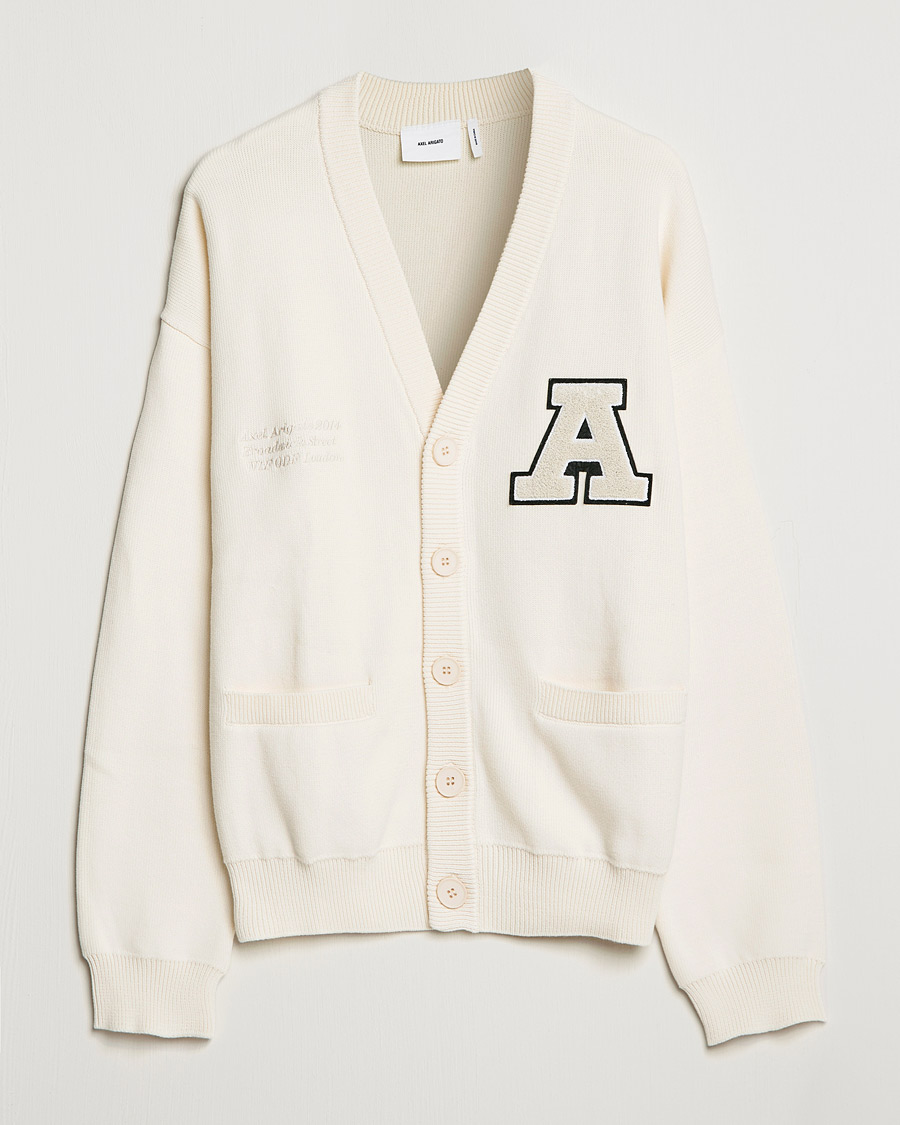 Hombres | Jerséis y prendas de punto | Axel Arigato | Singular Knitted Cardigan Ecru
