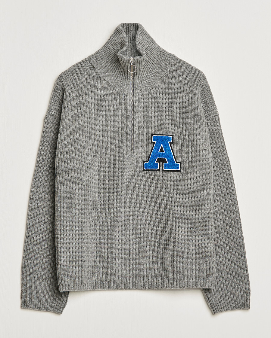 Hombres | Jerséis y prendas de punto | Axel Arigato | Team Half Zip Sweater Grey