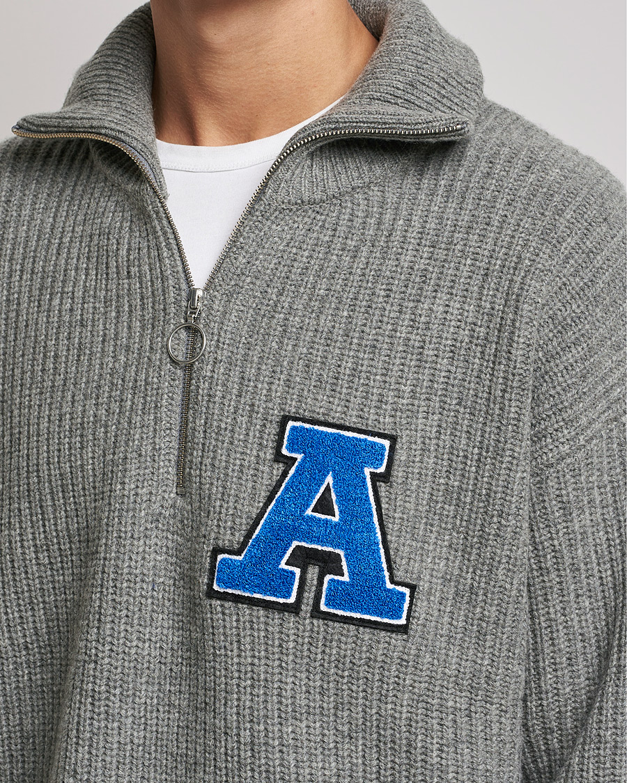 Hombres | Jerséis y prendas de punto | Axel Arigato | Team Half Zip Sweater Grey