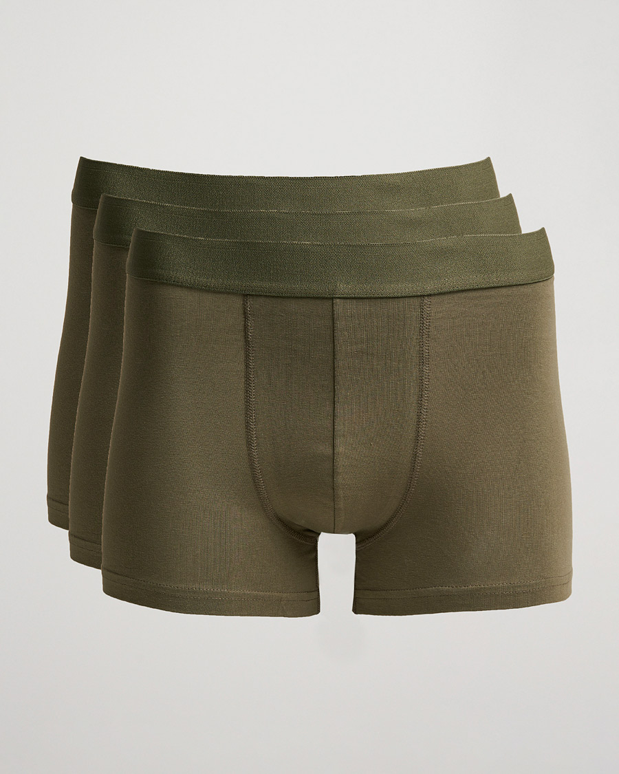 Hombres | Ropa interior y calcetines | Bread & Boxers | 3-Pack Boxer Brief Army Green