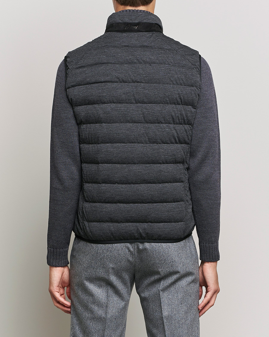 Hombres | Abrigos y chaquetas | Brioni | Cashmere/Wool Jersey Vest Dark Grey Melange
