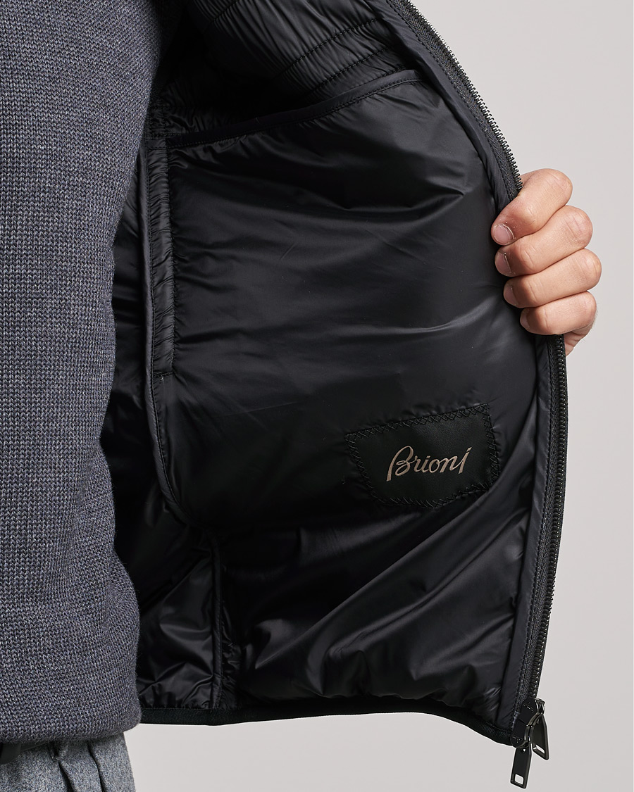 Hombres | Abrigos y chaquetas | Brioni | Cashmere/Wool Jersey Vest Dark Grey Melange