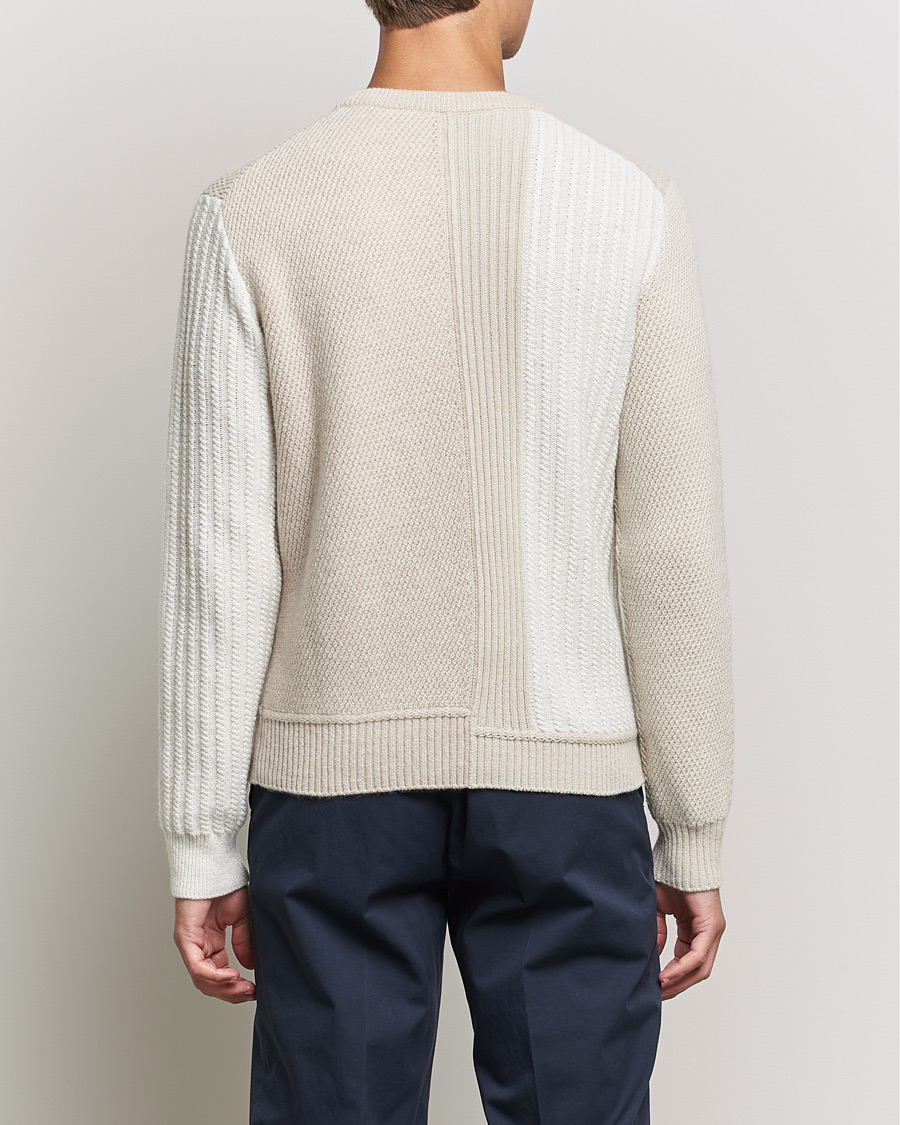 Hombres | Jerséis y prendas de punto | Brioni | Wool/Cashmere Patchwork Sweater Beige
