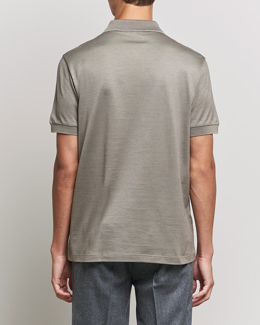 Hombres | Polos | Brioni | Cotton/Silk Short Sleeve Polo Beige