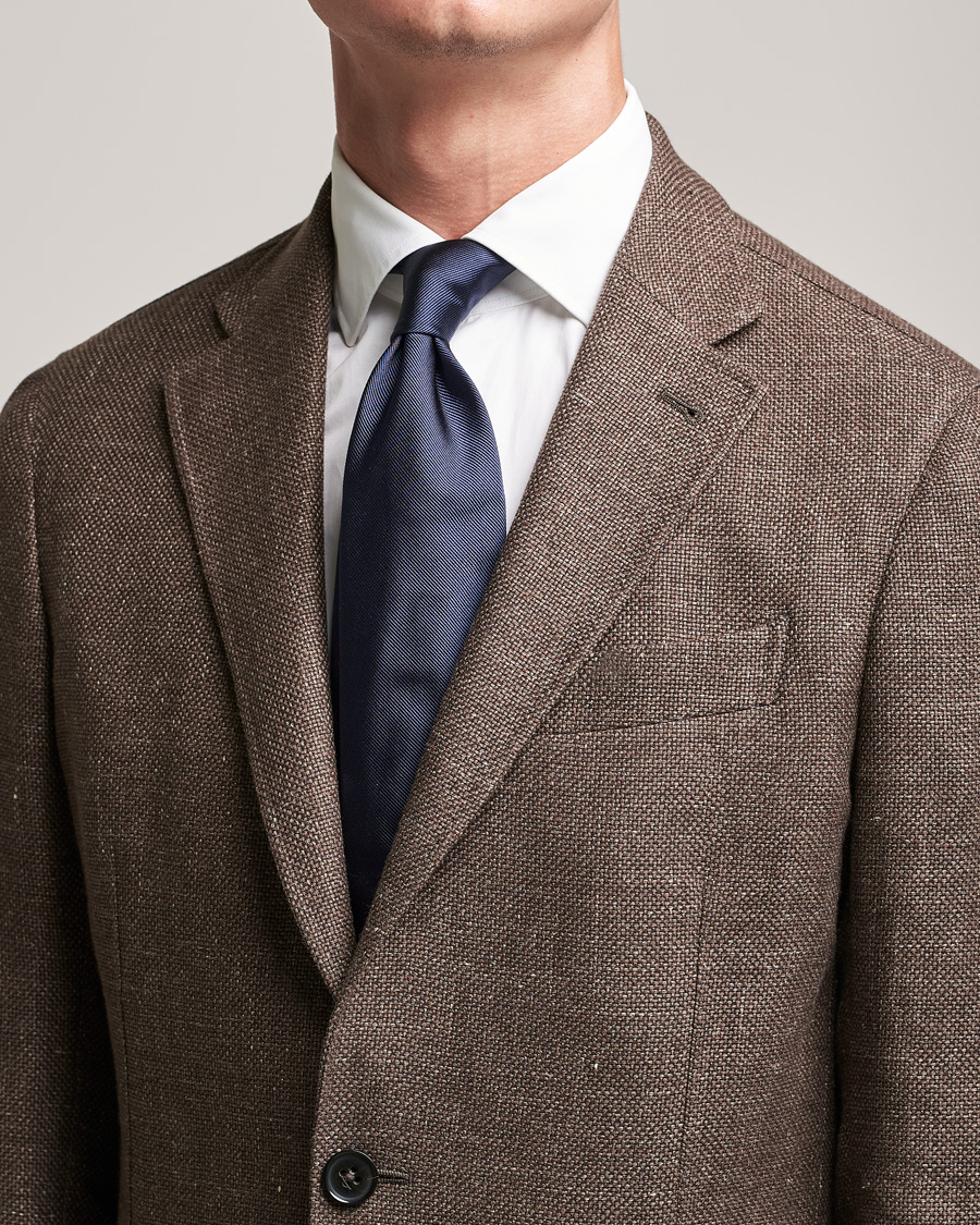 Hombres | Brioni Testimonial Silk Tie Dark Blue | Brioni | Testimonial Silk Tie Dark Blue