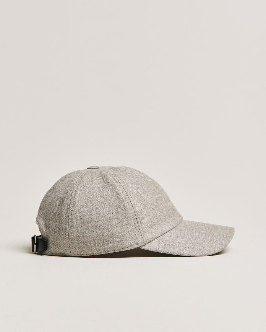 Hombres | Brioni Cashmere Flannel Baseball Cap Light Grey | Brioni | Cashmere Flannel Baseball Cap Light Grey