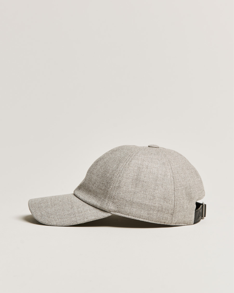 Hombres | Brioni Cashmere Flannel Baseball Cap Light Grey | Brioni | Cashmere Flannel Baseball Cap Light Grey