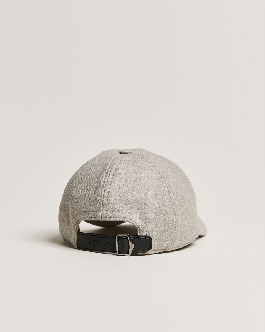 Hombres | Brioni Cashmere Flannel Baseball Cap Light Grey | Brioni | Cashmere Flannel Baseball Cap Light Grey