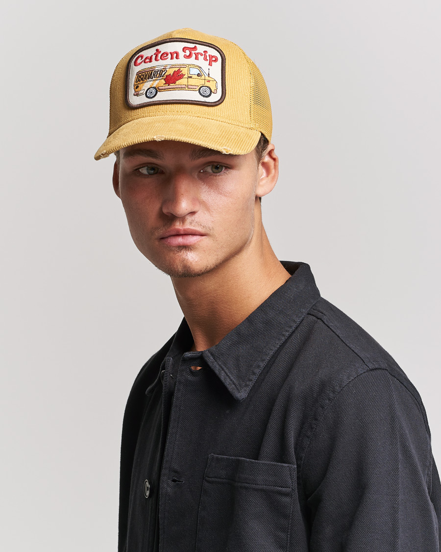 Hombres | Dsquared2 Caten Trip Baseball Cap Mustard | Dsquared2 | Caten Trip Baseball Cap Mustard
