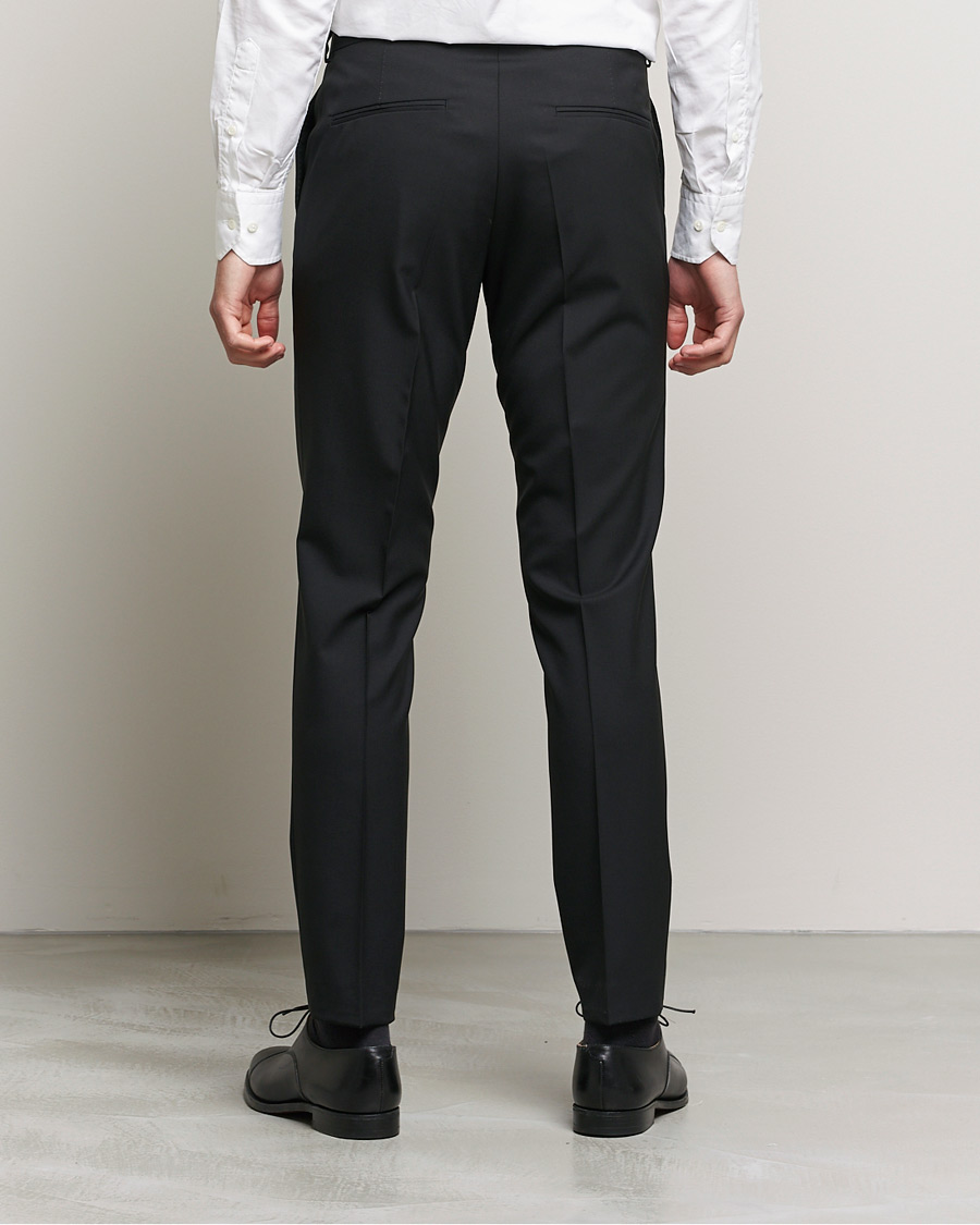 Hombres | Pantalones | Oscar Jacobson | Denz Super 120's Wool Trousers Black