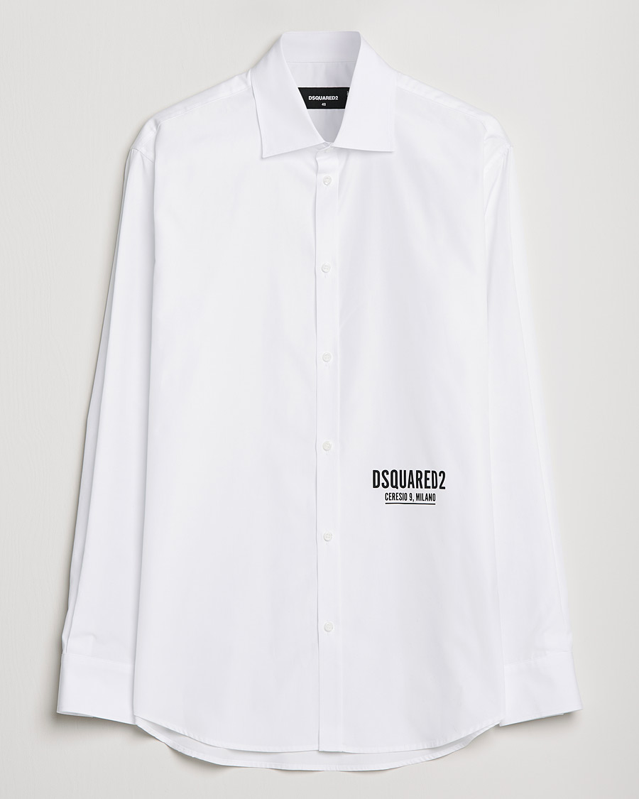 Hombres | Camisas | Dsquared2 | Poplin Dress Shirt White