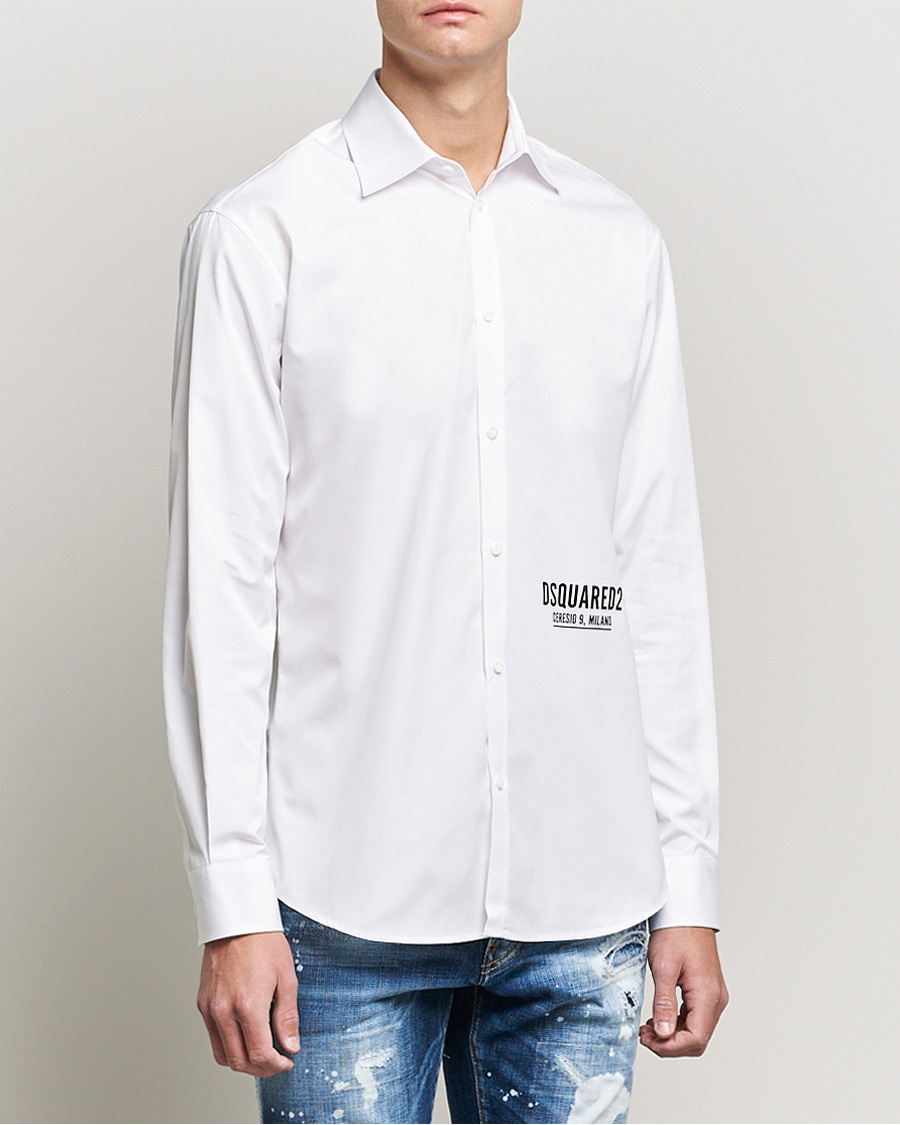 Hombres | Camisas | Dsquared2 | Poplin Dress Shirt White