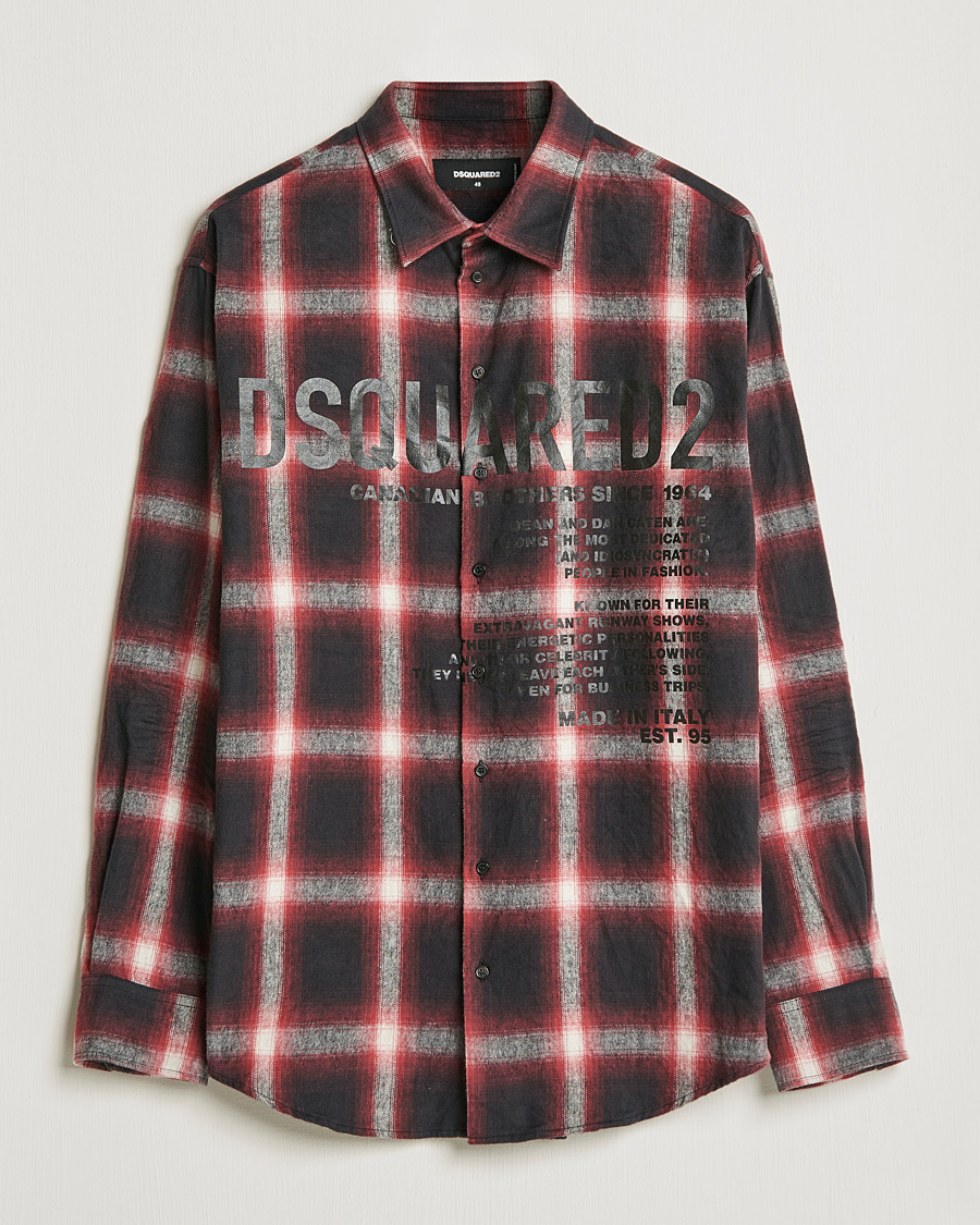 Hombres | Camisas | Dsquared2 | Plaid Shirt Red/Black