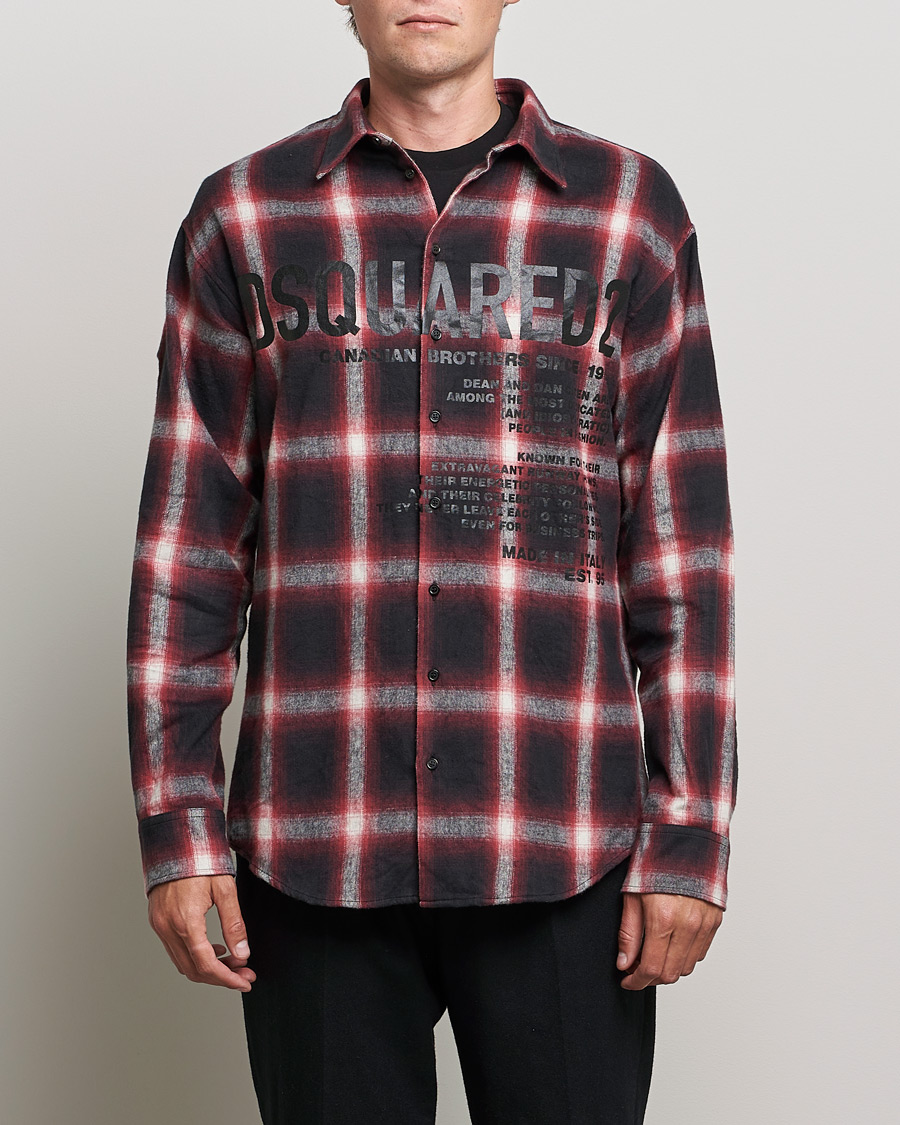 Hombres | Camisas | Dsquared2 | Plaid Shirt Red/Black