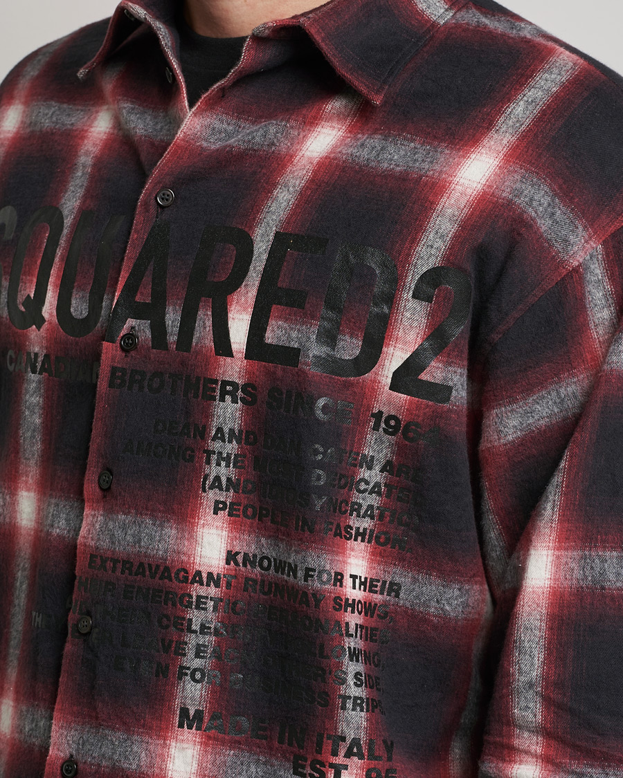 Hombres | Camisas | Dsquared2 | Plaid Shirt Red/Black