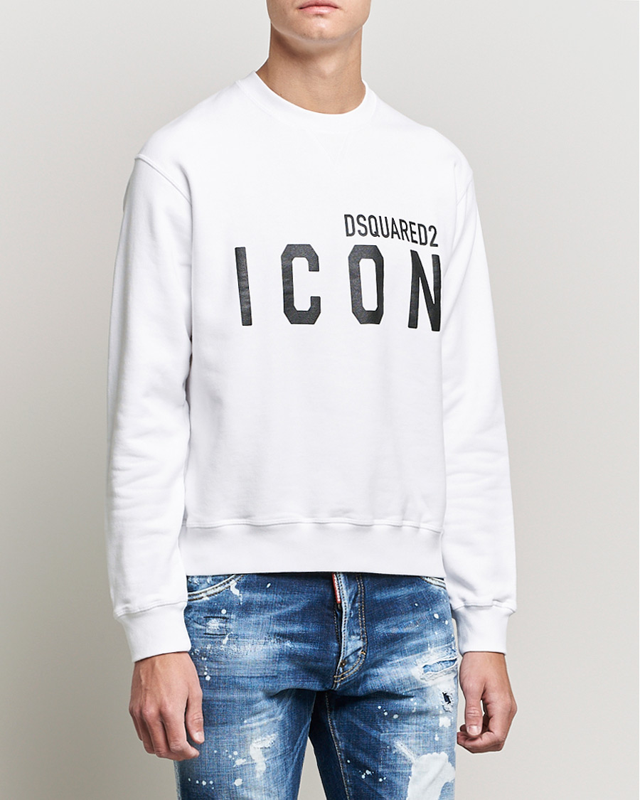 Hombres | Jerséis y prendas de punto | Dsquared2 | Icon Logo Sweatshirt White
