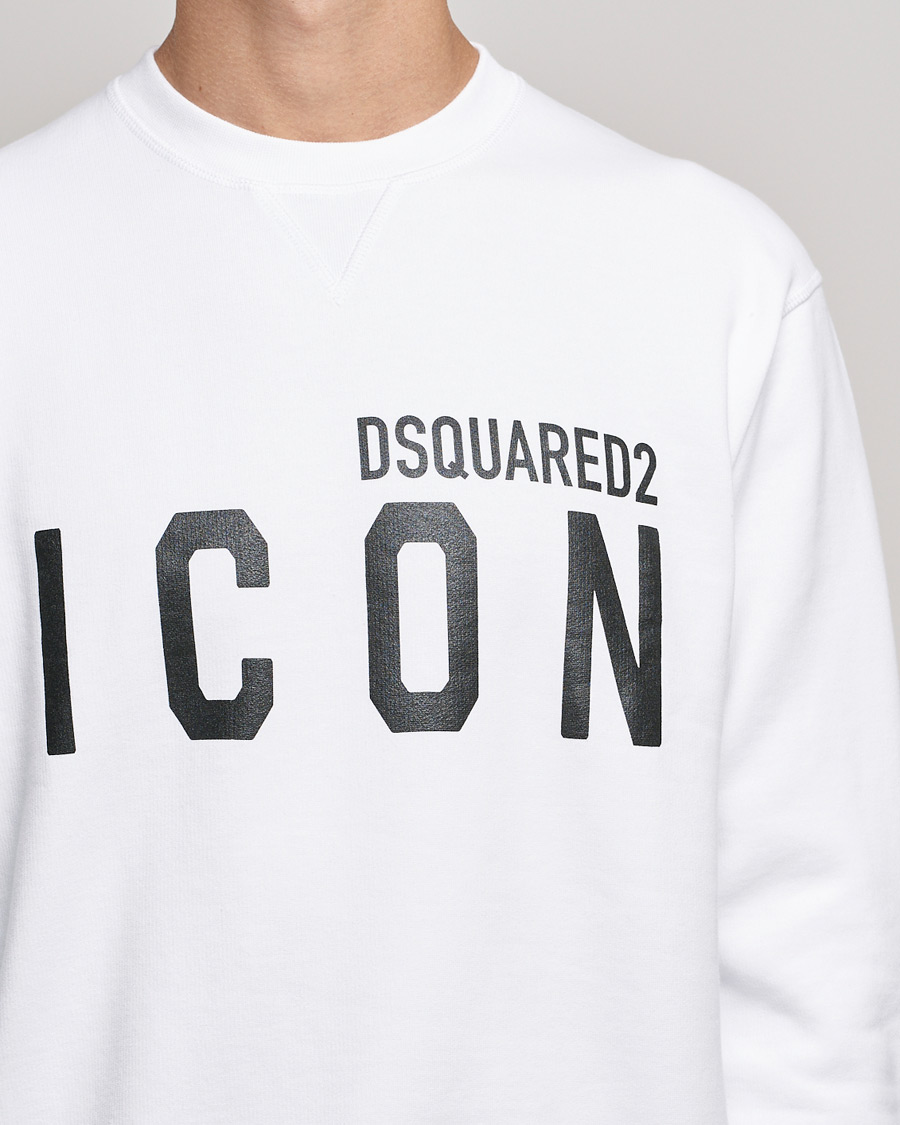 Hombres | Jerséis y prendas de punto | Dsquared2 | Icon Logo Sweatshirt White