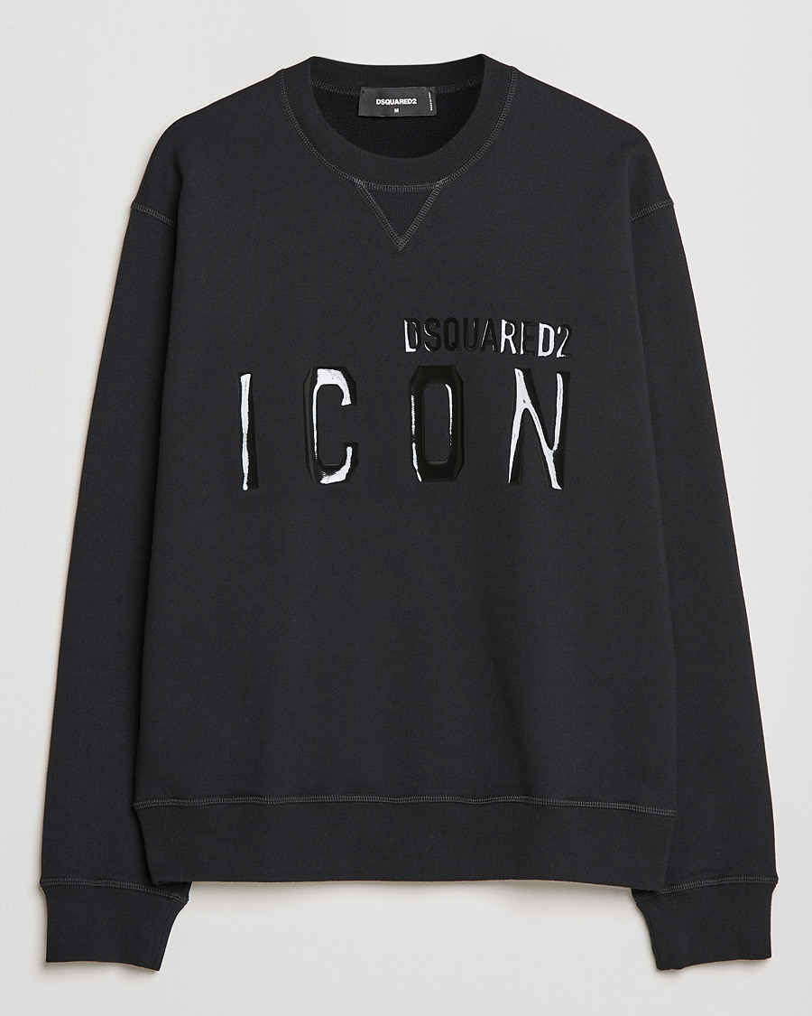 Hombres | Jerséis y prendas de punto | Dsquared2 | Icon Tonal Logo Sweatshirt Black