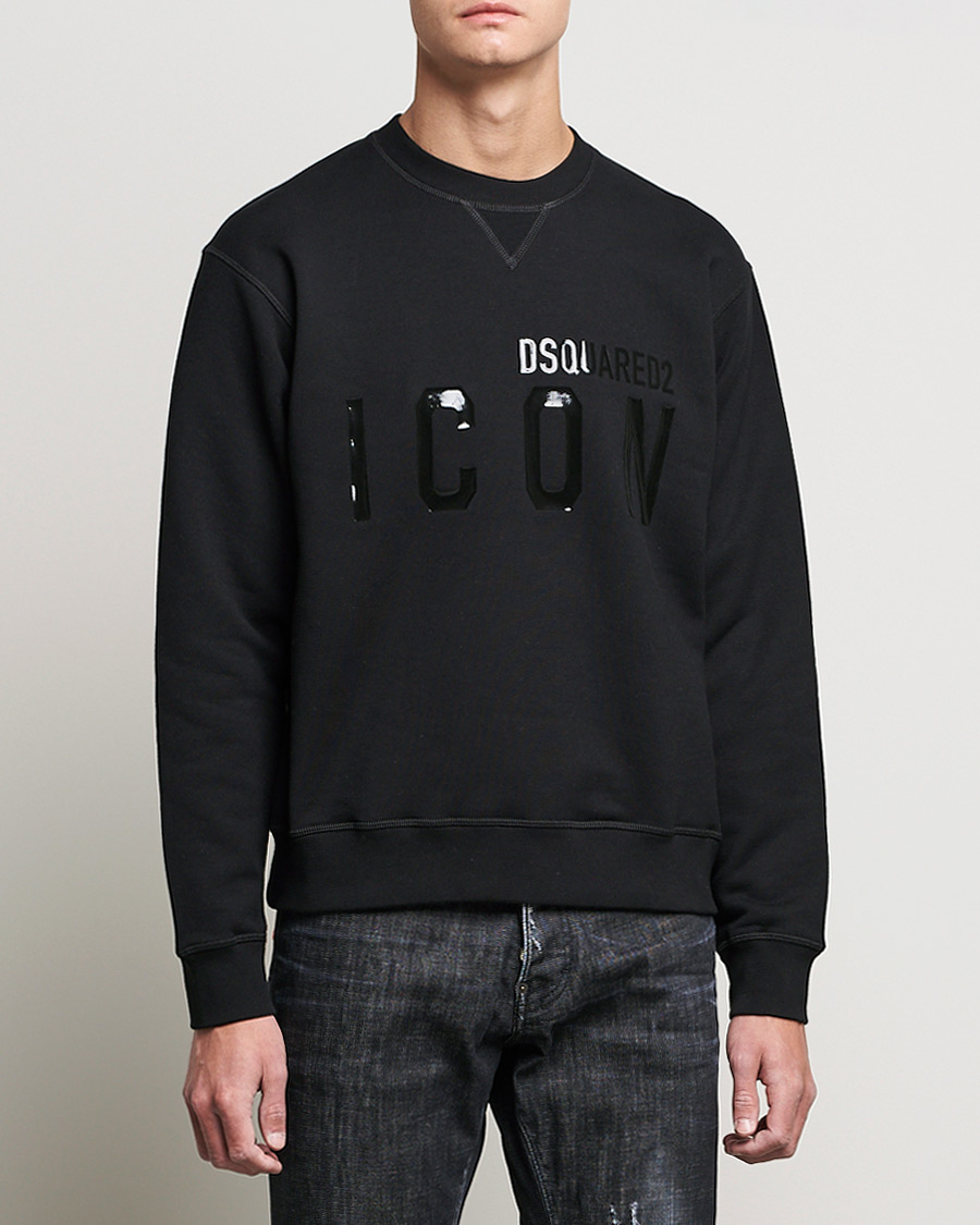 Hombres | Jerséis y prendas de punto | Dsquared2 | Icon Tonal Logo Sweatshirt Black