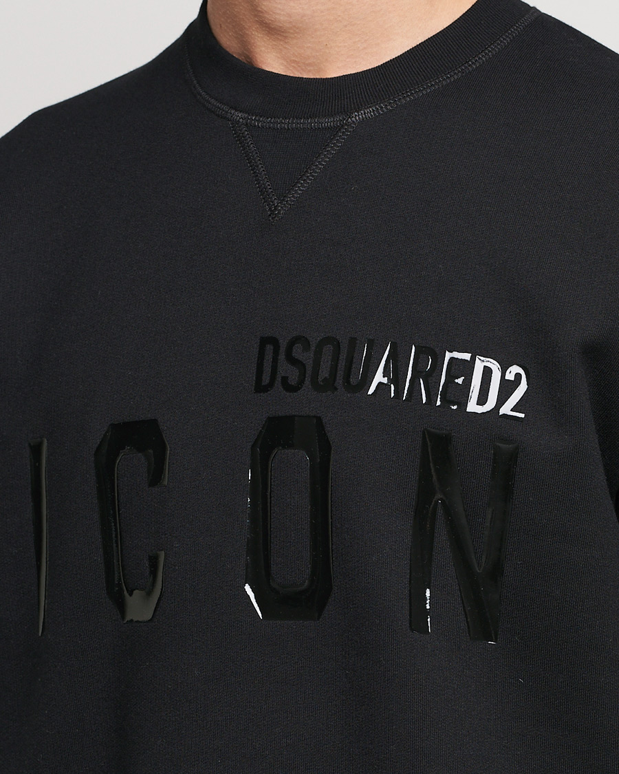 Hombres | Jerséis y prendas de punto | Dsquared2 | Icon Tonal Logo Sweatshirt Black
