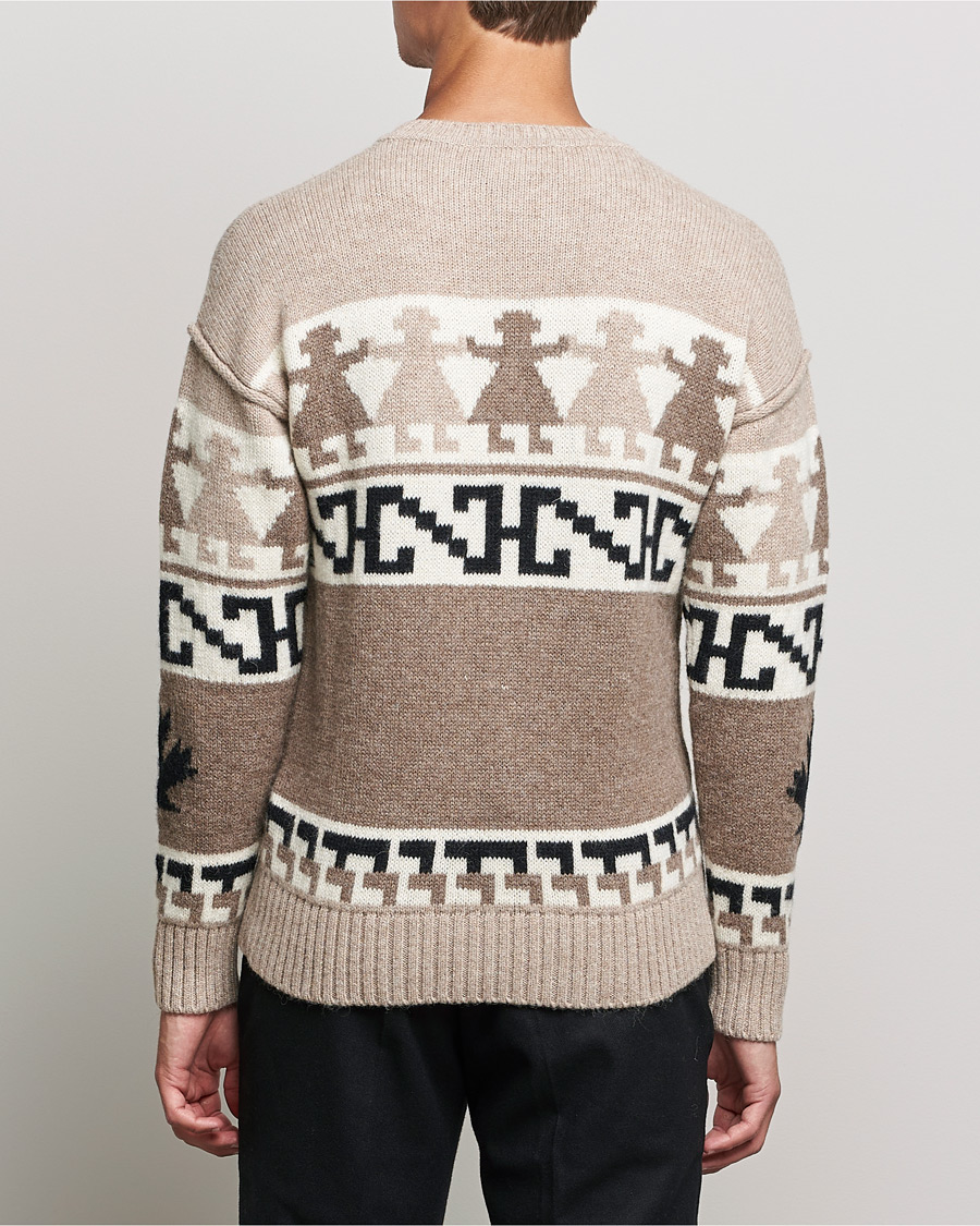 Hombres | Jerséis y prendas de punto | Dsquared2 | Llamas Heavy knitted Sweater Beige