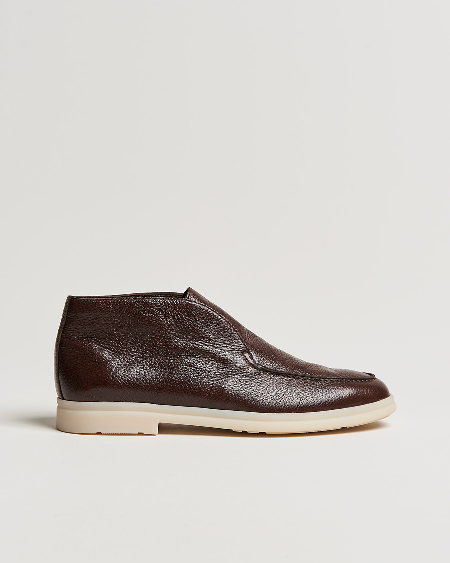 Hombres | Church's Deerskin Ankle Boot Dark Brown | Church's | Deerskin Ankle Boot Dark Brown