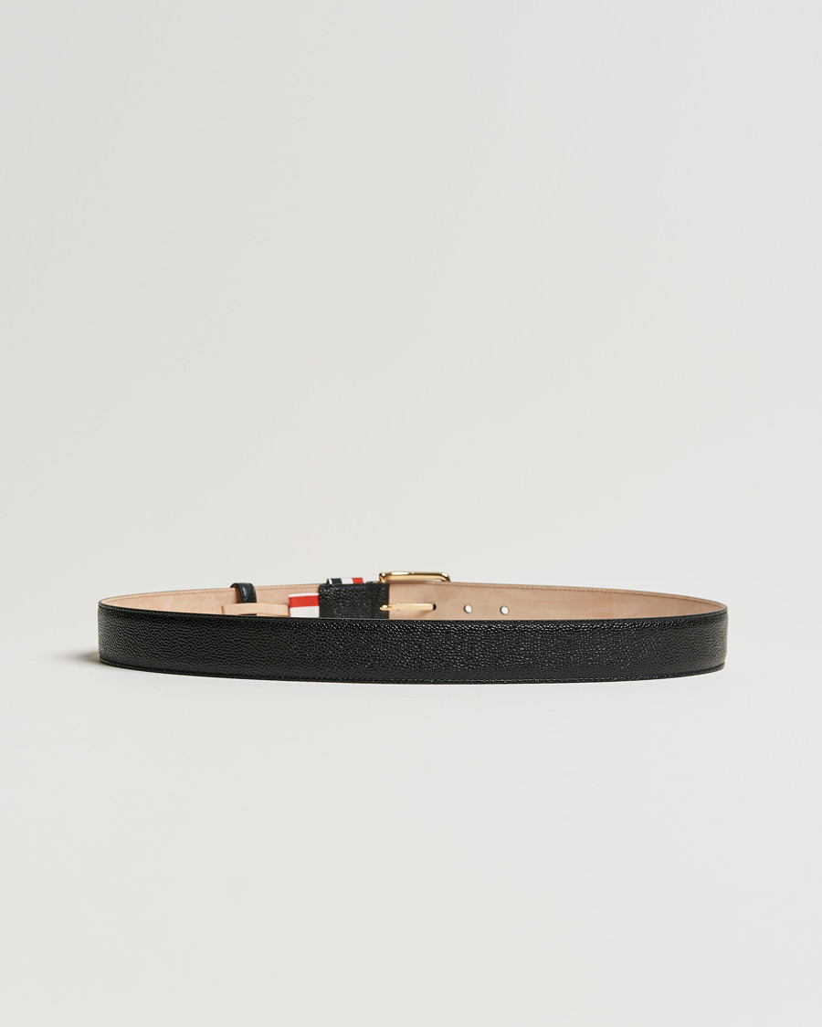 Hombres | Thom Browne Grain Leather Belt Black | Thom Browne | Grain Leather Belt Black