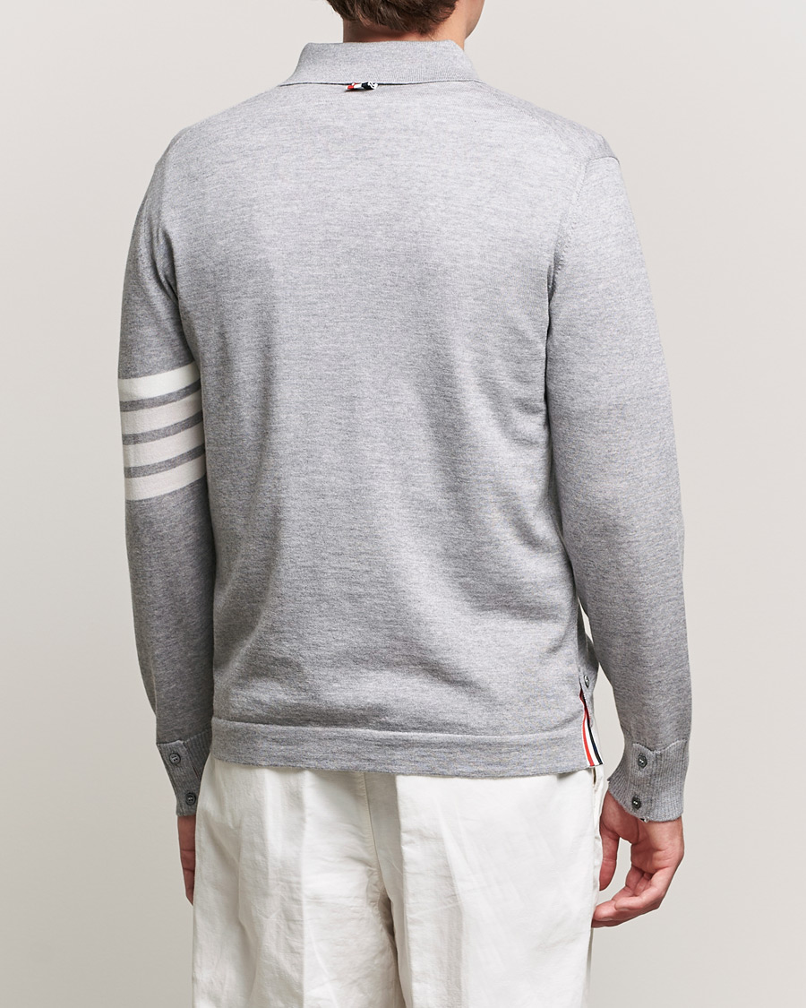 Hombres | Camisas | Thom Browne | Merino Wool Button Down Shirt Light Grey