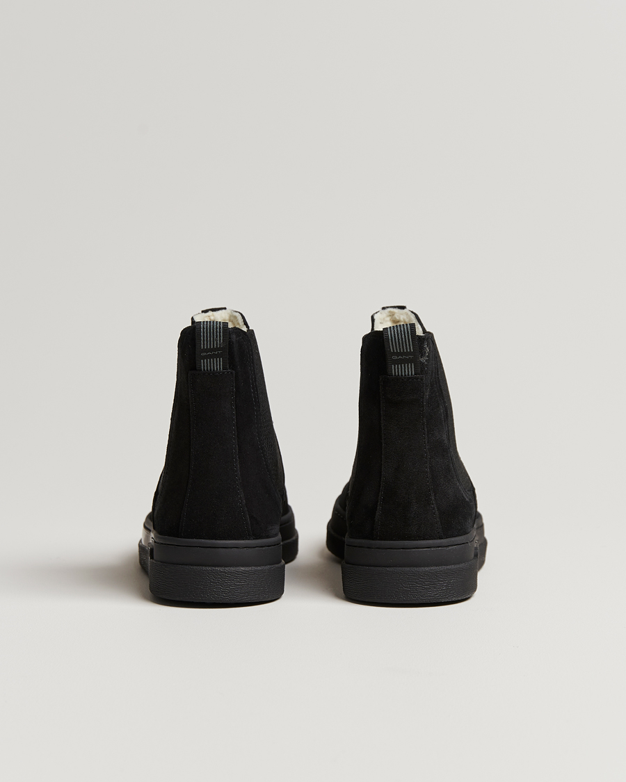 Hombres | GANT Cloyd Shearling Chelsea Boot Black Suede | GANT | Cloyd Shearling Chelsea Boot Black Suede
