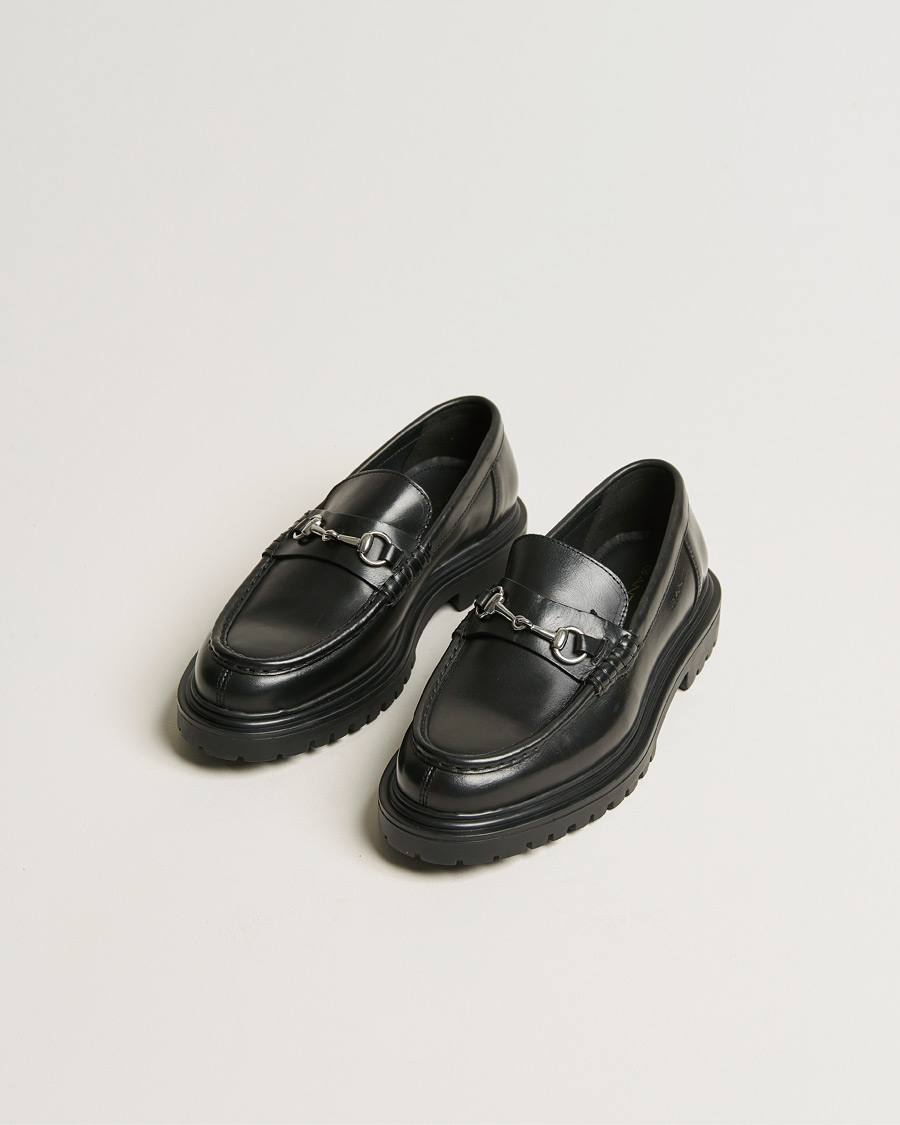 Hombres | GANT Jackmote Leather Horsebit Loafer Black | GANT | Jackmote Leather Horsebit Loafer Black