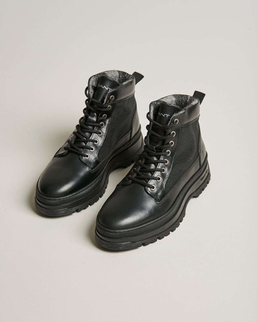 Hombres | GANT St Grip Mid Lace Boot Black | GANT | St Grip Mid Lace Boot Black