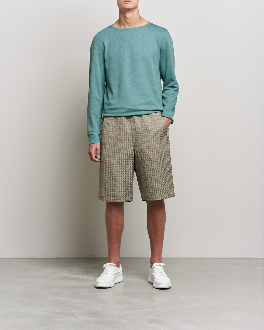 Hombres | Jerséis y prendas de punto | Giorgio Armani | Cashmere/Silk Blend Pullover Acquamarina