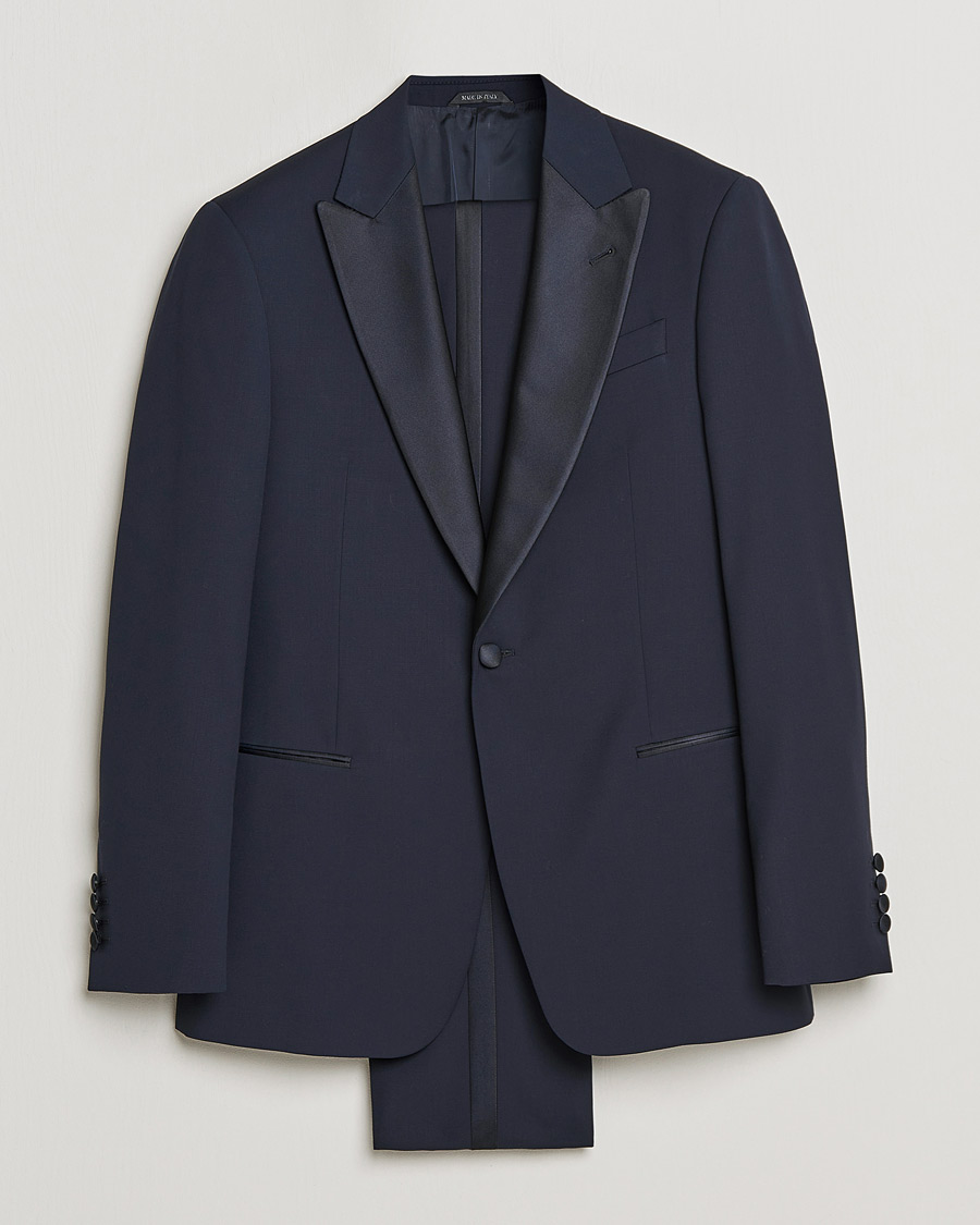 Hombres | Trajes | Giorgio Armani | Peak Lapel Smoking Navy