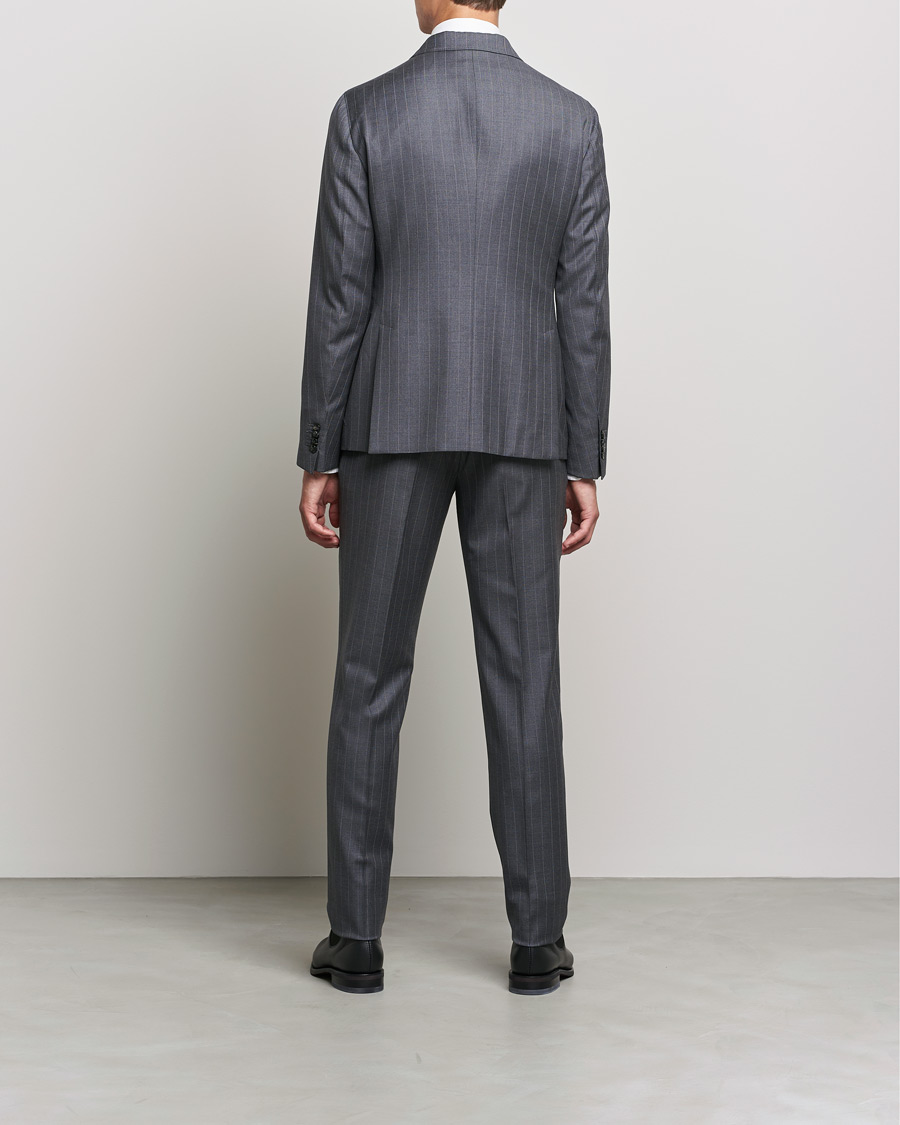 Hombres | Trajes | Giorgio Armani | Pinstripe Double Breasted Suit Grey