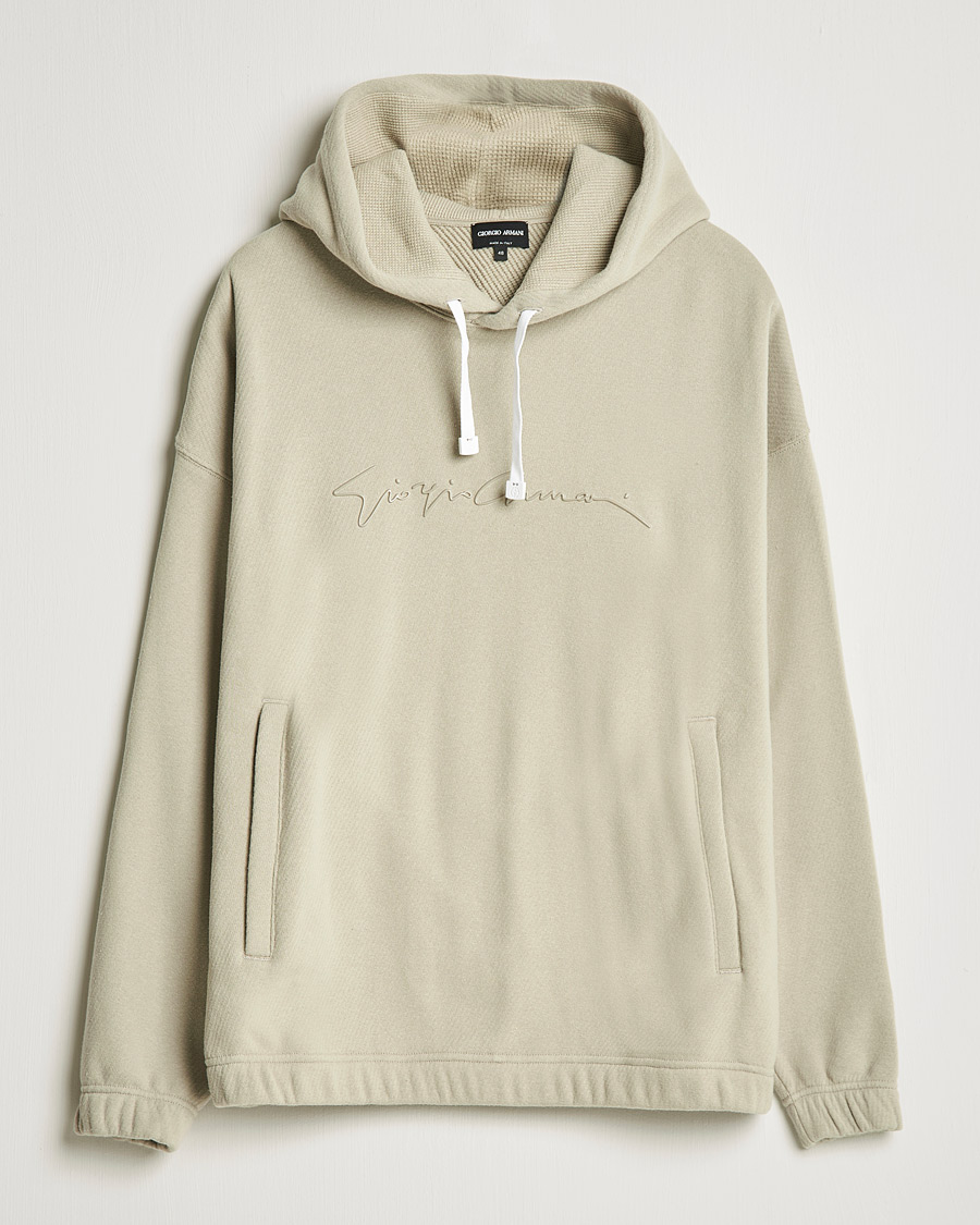 Hombres | Jerséis y prendas de punto | Giorgio Armani | Heavy Cotton Hoodie Beige