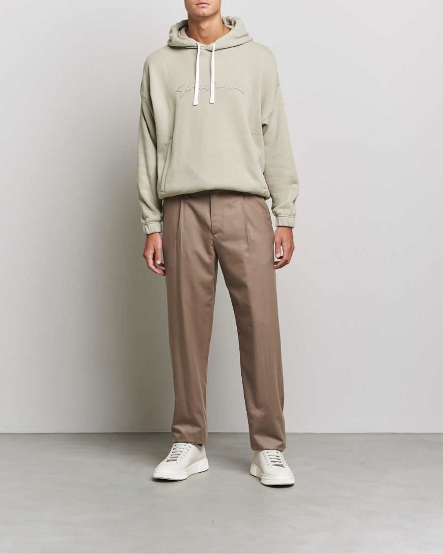 Hombres | Jerséis y prendas de punto | Giorgio Armani | Heavy Cotton Hoodie Beige