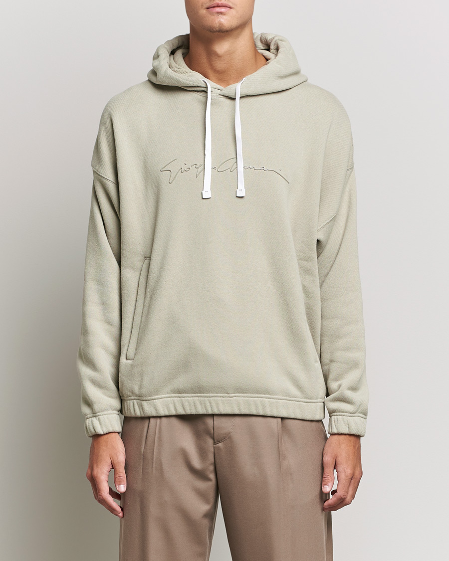 Hombres | Jerséis y prendas de punto | Giorgio Armani | Heavy Cotton Hoodie Beige
