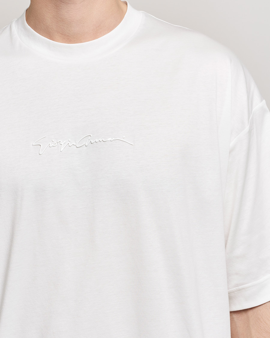 Hombres | Camisetas | Giorgio Armani | Short Sleeve Signature T-Shirt White