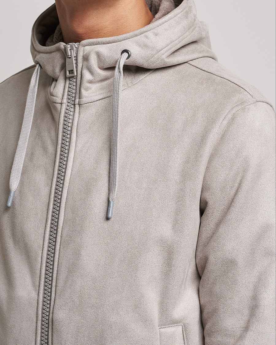 Hombres | Abrigos y chaquetas | Herno | Faux Suede Jacket Light Grey