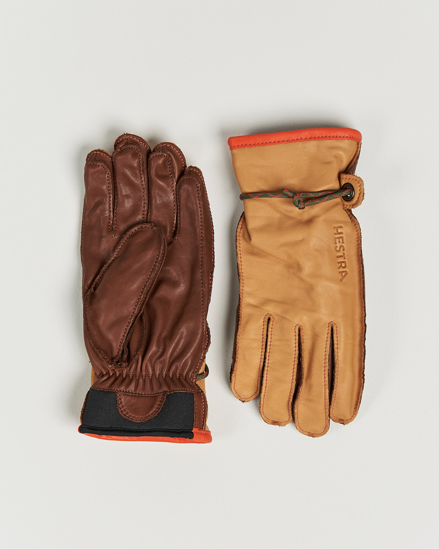 Hombres | Guantes | Hestra | Wakayama Leather Ski Glove Cognac/Brown