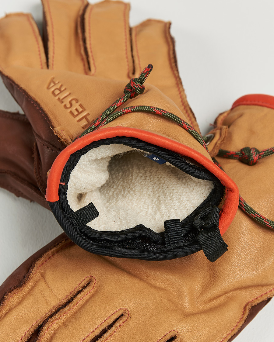 Hombres | Guantes | Hestra | Wakayama Leather Ski Glove Cognac/Brown