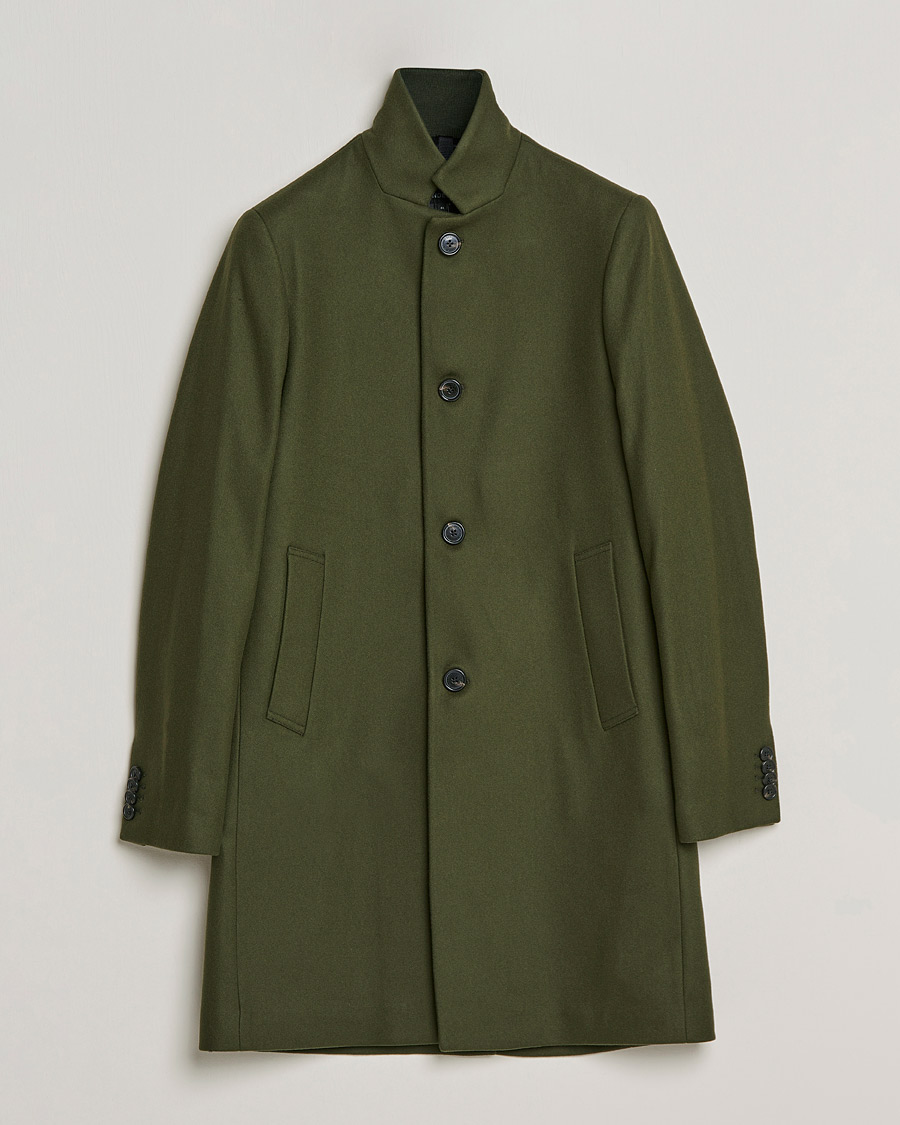 Hombres | Abrigos y chaquetas | J.Lindeberg | Holger 2.0 Melton Coat Forest Green