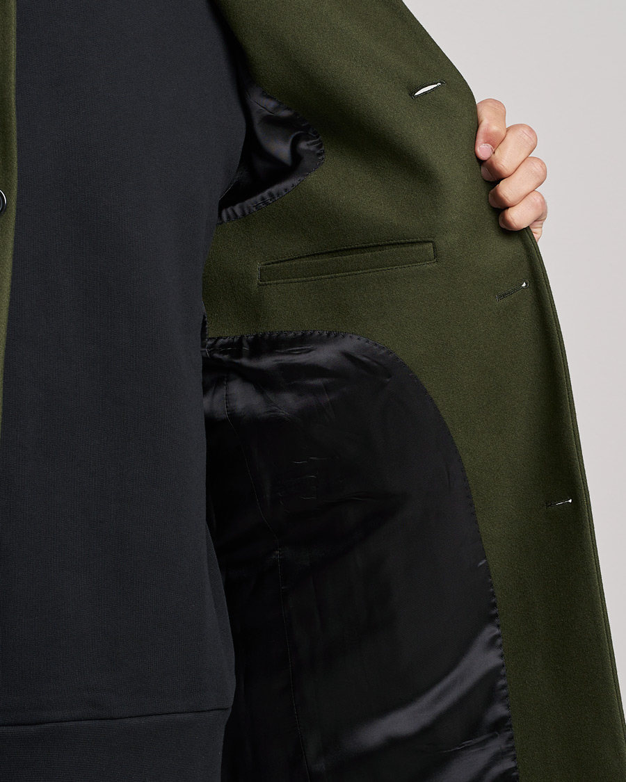 Hombres | Abrigos y chaquetas | J.Lindeberg | Holger 2.0 Melton Coat Forest Green