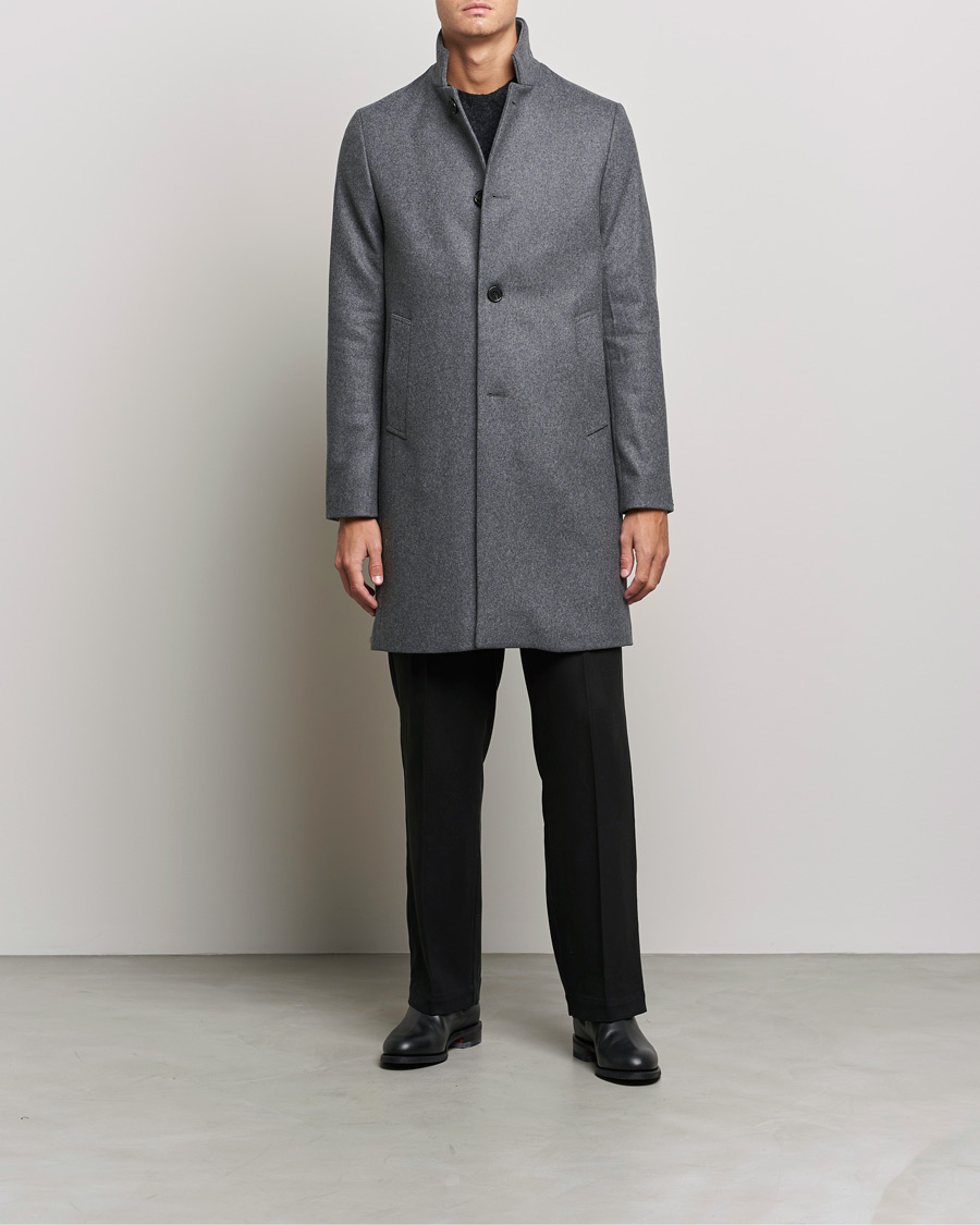 Hombres | Abrigos y chaquetas | J.Lindeberg | Holger 2.0 Melton Coat Volcanic Ash