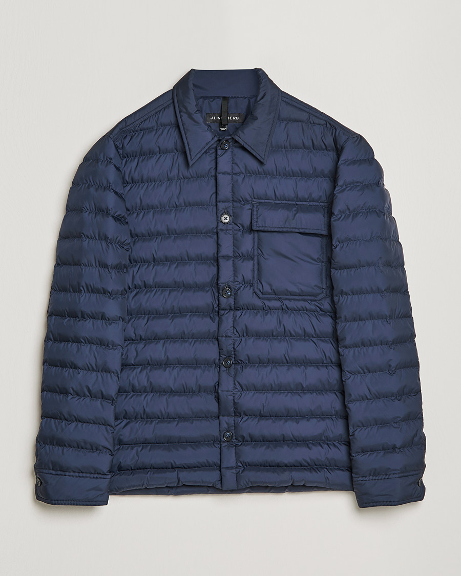 Hombres | Camisas | J.Lindeberg | Gorman Quilted Overshirt Navy