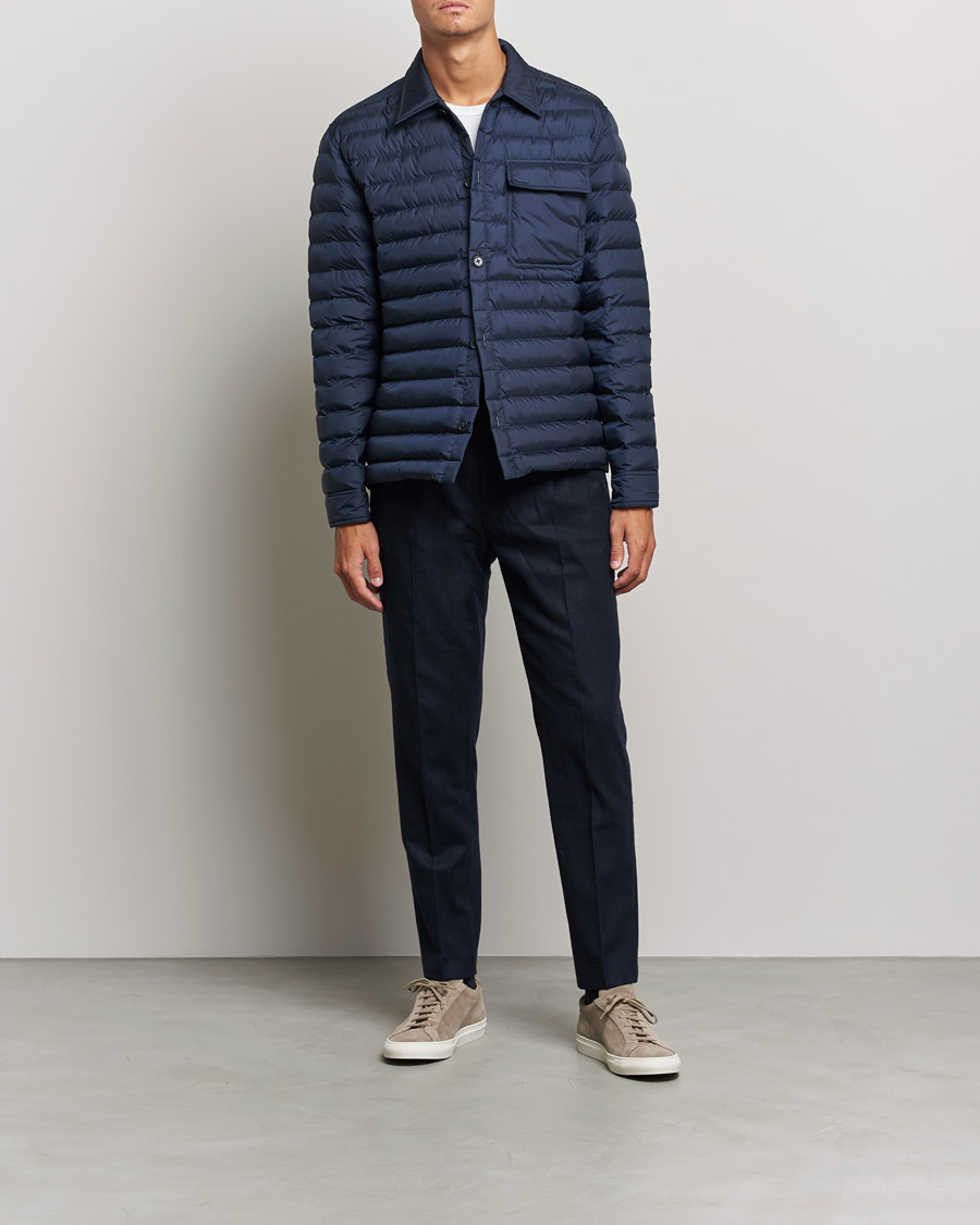 Hombres | Camisas | J.Lindeberg | Gorman Quilted Overshirt Navy