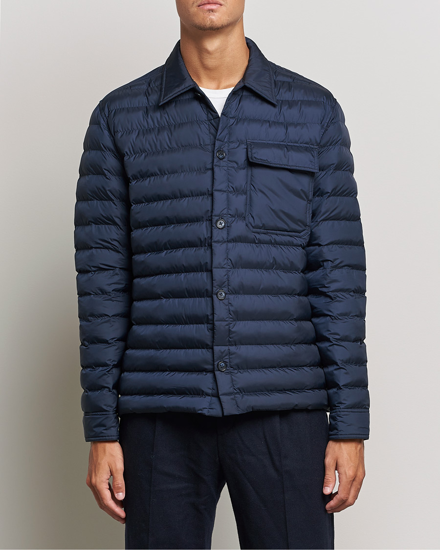 Hombres | Camisas | J.Lindeberg | Gorman Quilted Overshirt Navy