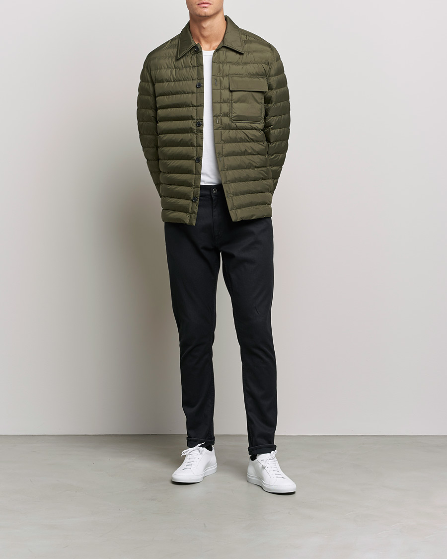 Hombres | Camisas | J.Lindeberg | Gorman Quilted Overshirt Forest Green